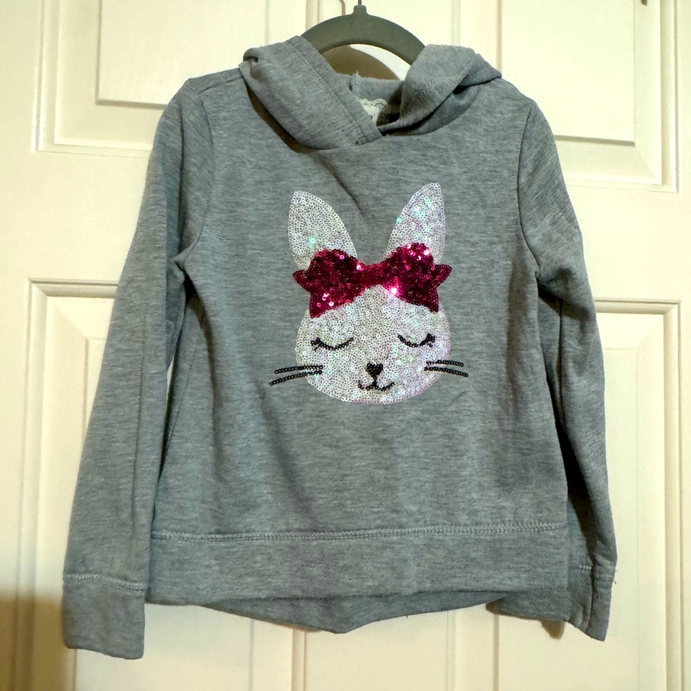 Size 4 girls bunny hoodie with sequins